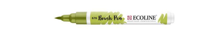 Rotulador Ecoline Brush Pen verde hierba 676