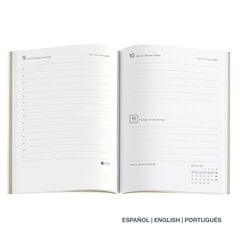 Agenda Miquelrius Journal D&iacute;a P&aacute;gina Multiling&uuml;e Luxor 2027 Rojo