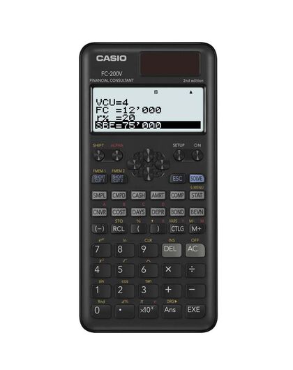 Calculadora Financera Casio FC 200 V Solar Calculadora Financera Casio FC 200 V Solar