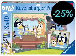 Puzle 3x49 peces Bluey