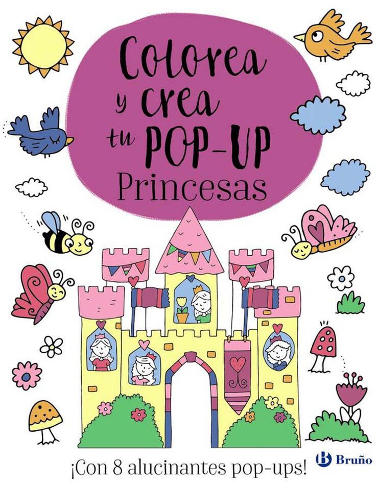 Colorea y crea tu pop-up. Princesas