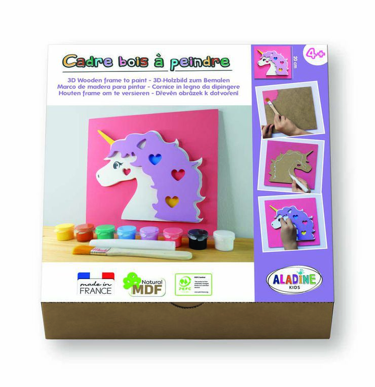 Kit Aladine Pinta Figura madera Unicornio