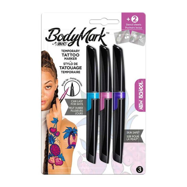 Marcadores Bic Tattoo Bodymark New school