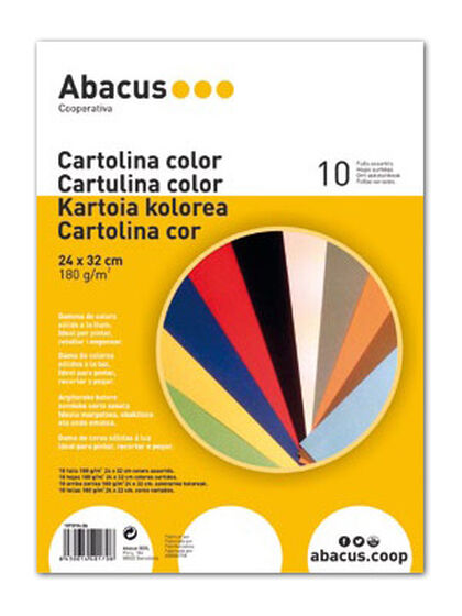 Cartulina Abacus mm colores surtidos - Abacus Online
