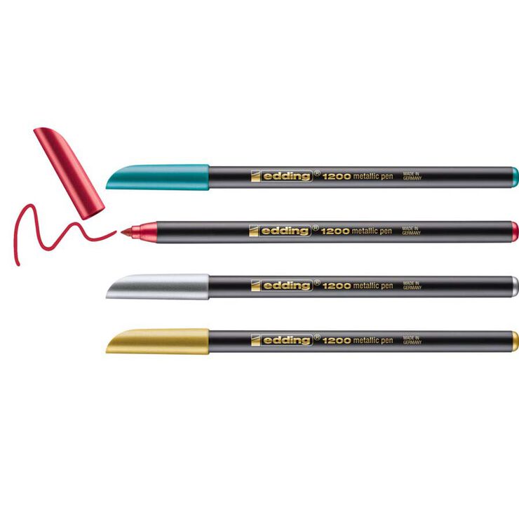 Rotuladores Edding 1200 Metal 4 colores