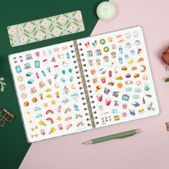 Agenda Finocam Flower Journal Semana Vista Horizontal 2027 Catal&aacute;n Verde