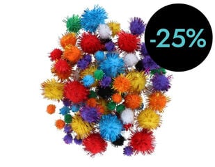 Pompones brillantes 78u