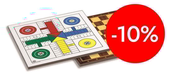 Tablero de parch&iacute;s, ajedrez y damas