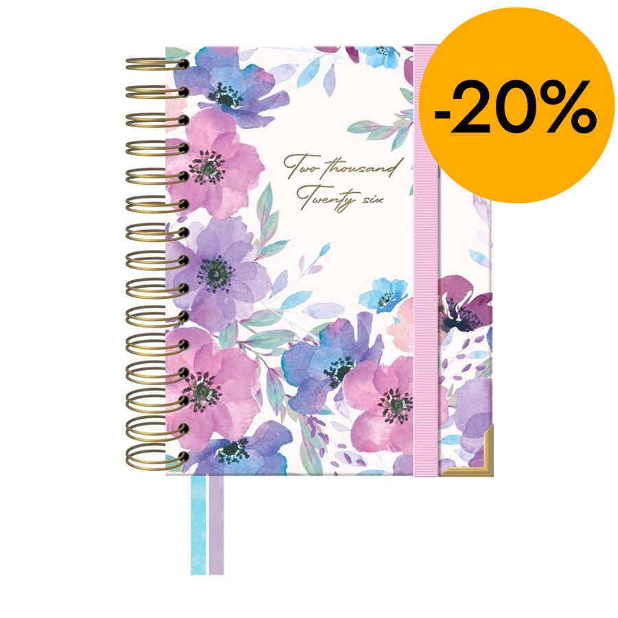 Agenda espiral Takenote A6 sem/vista mult 2026 Carla