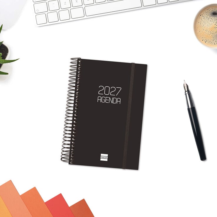 Agenda Finocam Opaque Dia P&agrave;gina 2027 Castell&agrave; Negre