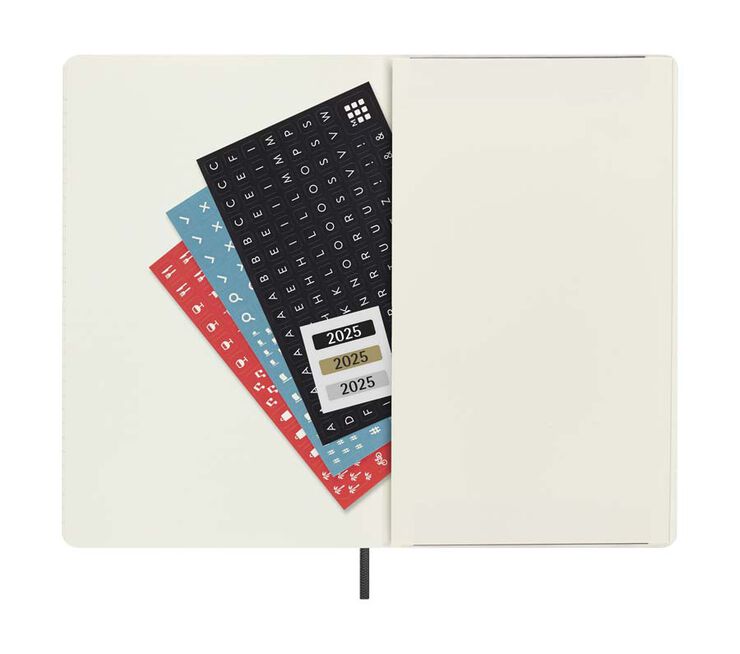 Agenda Moleskine 12m día/pág 2025 L negro