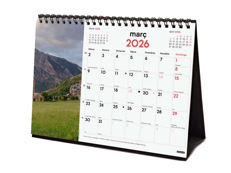 Calendario sobremesa Finocam 2026 Pobles amb encant catalán