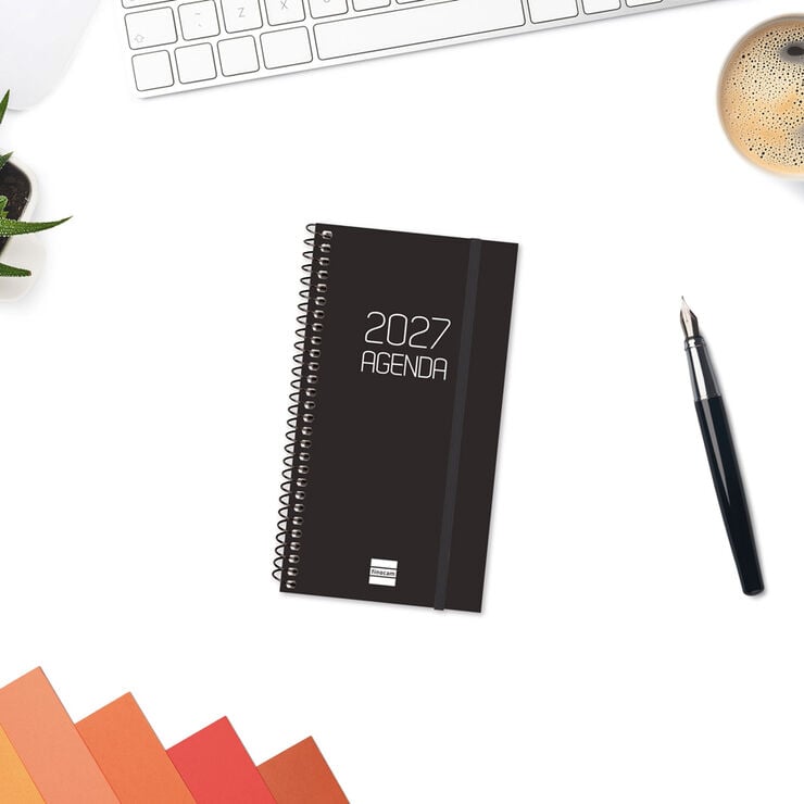 Agenda Finocam Opaque Semana Vista Horizontal 2027 Catal&aacute;n Negro