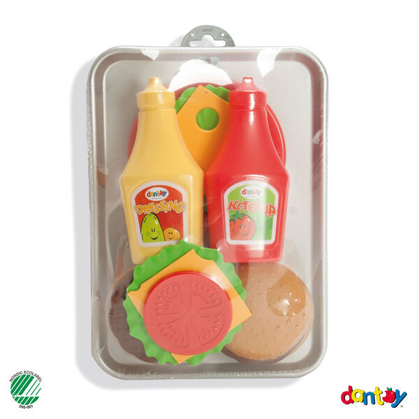 Safata d'hamburgueses per a joc simb&ograve;lic