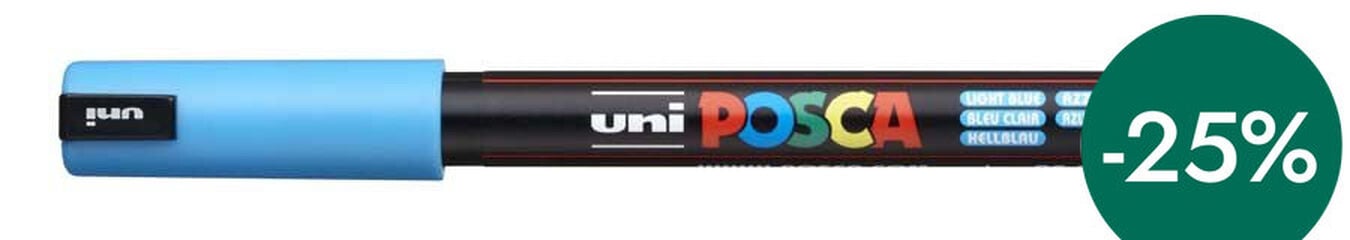 Rotulador Posca PC-1MR 0,7mm azul claro