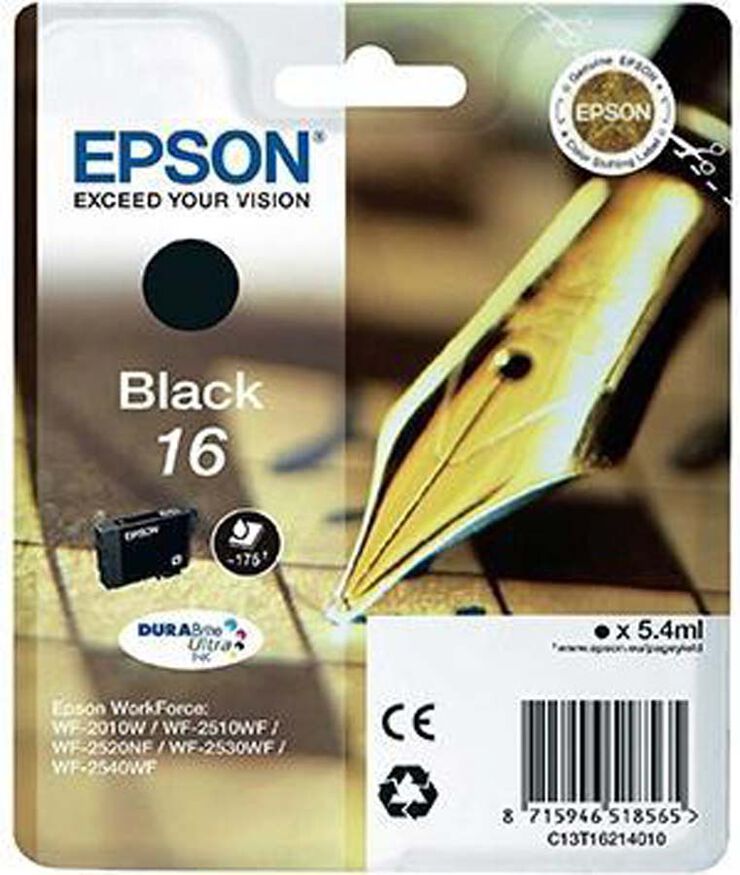 Cartucho original Epson T16 negro - Ref. C13T16214012