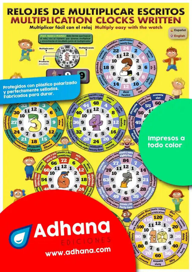 ADHA 35X50 Relojes De Multiplicar Escrit