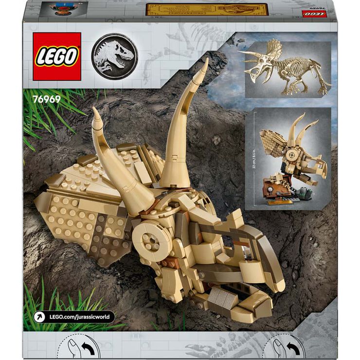 LEGO® Jurassic World Fósiles de Dinosaurio: Cráneo de Triceratops 76969
