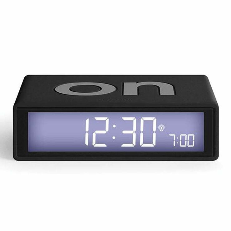Rellotge despertador Lexon Flip + N0 negre