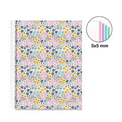 Notebook 4 A4 120 hojas 5x5 Miquelrius Happy Flower