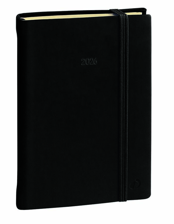 Agenda Quo Vadis Daily Prestige Silk 13x21 d&iacute;a/p&aacute;g mult 2026 negro