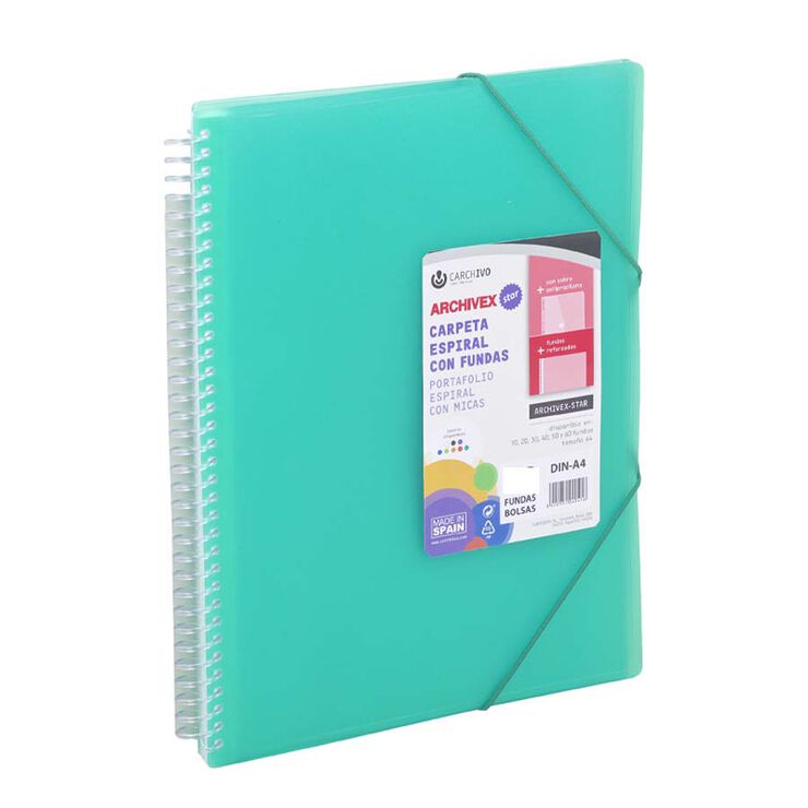 Carpeta fundes Carchivo espiral 40F Verd