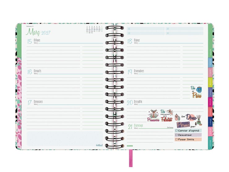 Agenda Finocam Talkual Semana Vista Horizontal 2027 Catal&aacute;n Plan