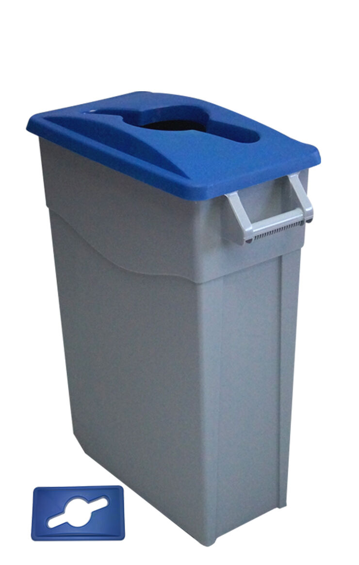 Contenidor Denox Reciclo 65l Tapa oberta blau