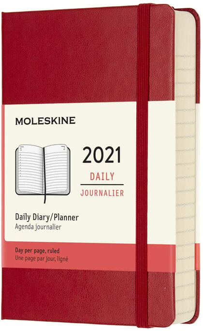 Agenda anual Moleskine Classic Pocket 2021 Inglés Día Rojo Agenda anual Moleskine Classic Pocket 2021 Inglés Día Rojo