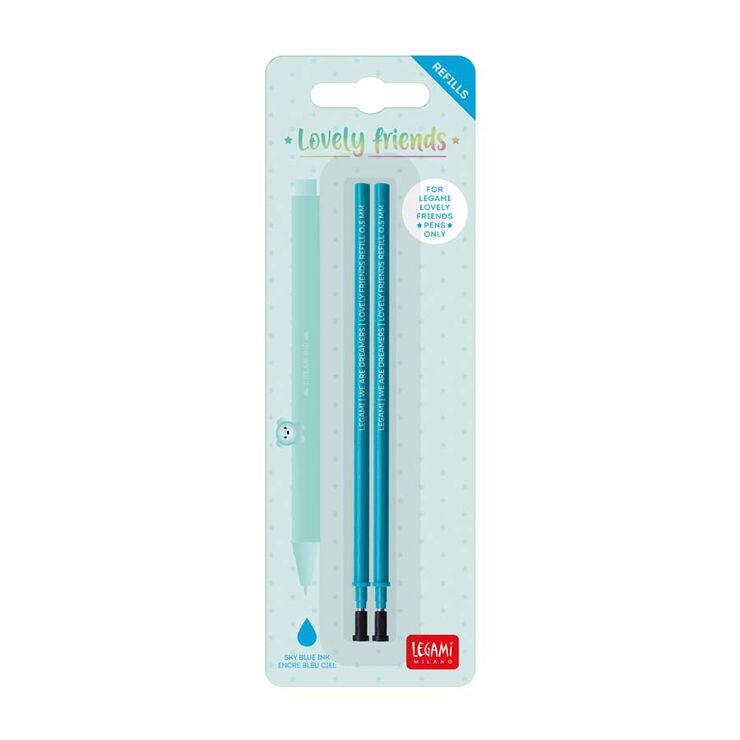 Recambios Bolígrafo gel Legami azul claro 2u