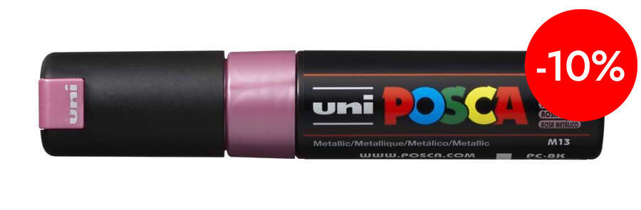 Retolador Posca PC-8K 8mm rosa metall