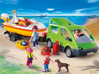 Playmobil Family Fun Cotxe amb llanxa 4144