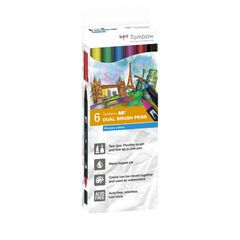 Retoladors Tombow Dual Brush Primaris 6 colors