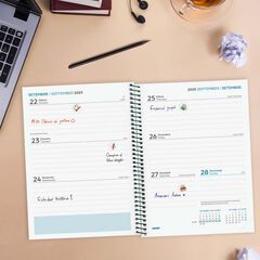 Agenda Finocam escolar Secundaria 1/4 sem/vista cat 2025-26 fiori