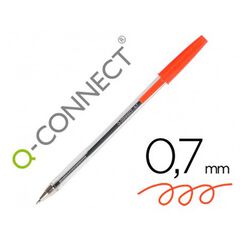 Bolígrafo Q-connect tinta aceite rojo 50u