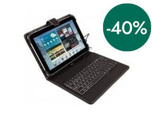 Funda Silver HT Tablet 10,1 + Teclado