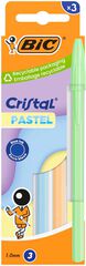Bol&iacute;graf Bic Cristal Pastel 3u blau/taronja/verd