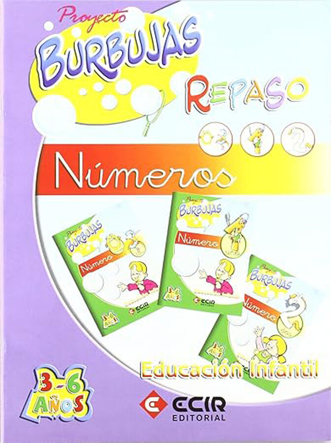 Burbujas repaso n&uacute;meros Educaci&oacute;n infantil