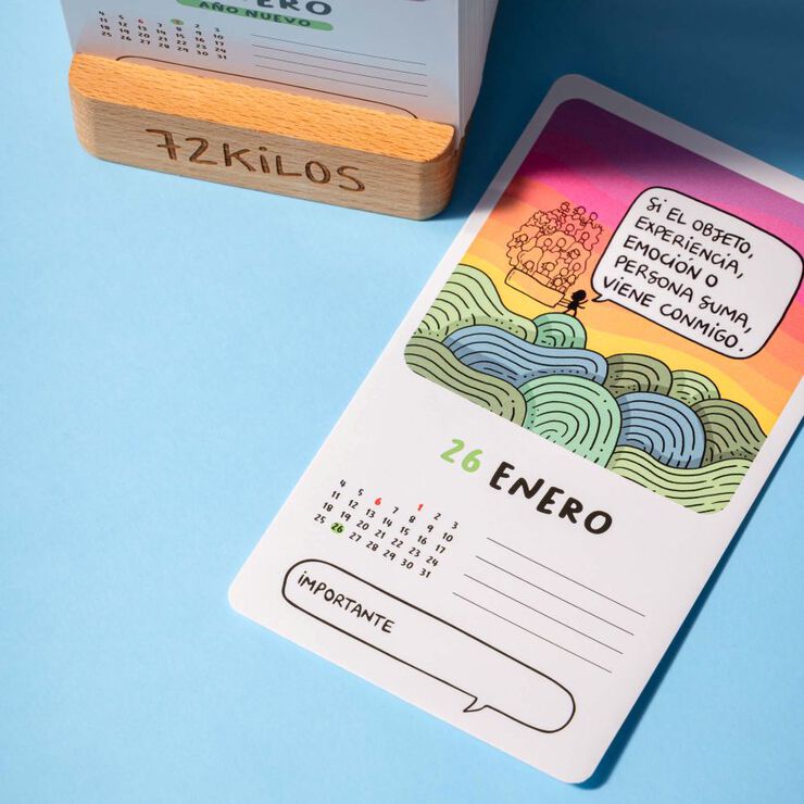 Calendario Sobremesa Tarjetas Tantanfan Castellano 2027 72Kilos