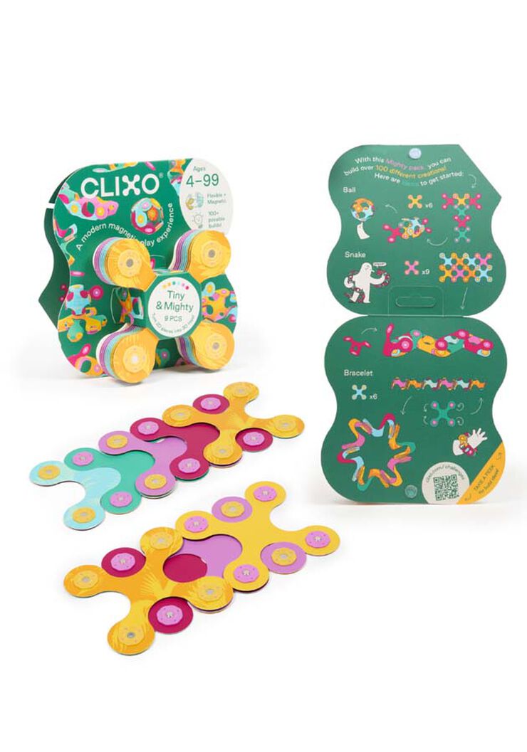 Construcción Magnética Clixo Colores Tropicales 9 piezas
