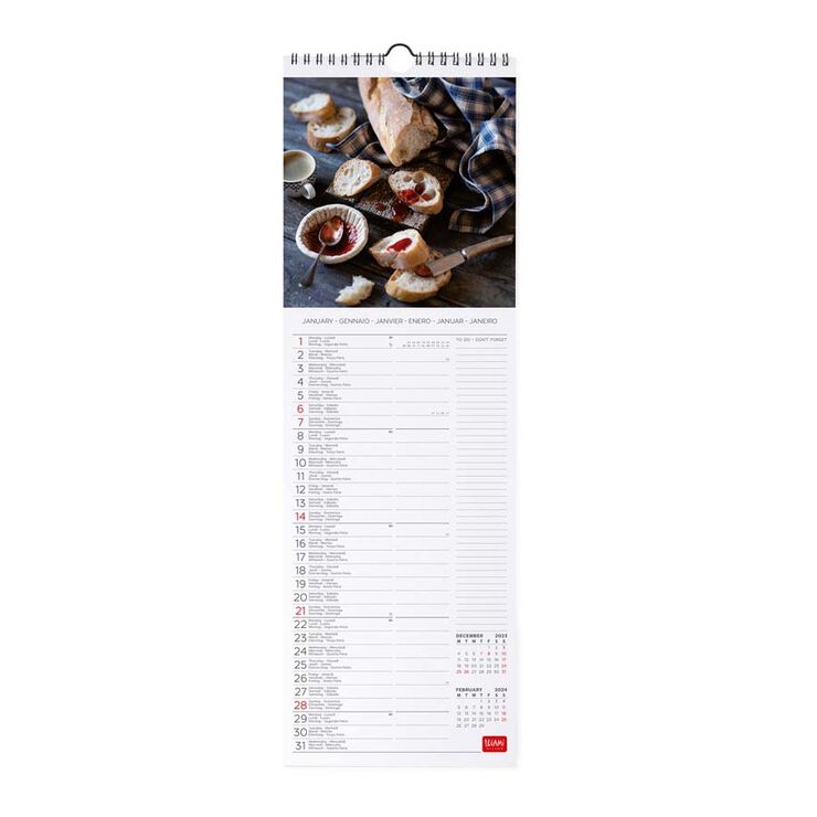 Calendario pared Legami 16X49 2024 Kitchen