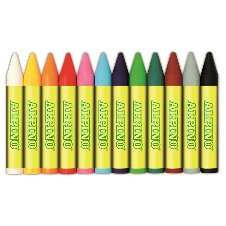 Ceras para tela Alpino Crea, 12 colores Ceras para tela Alpino Crea, 12 colores