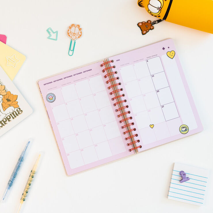 Agenda Escolar Erik A5 S/V Mult. 2026-2027 Garfield