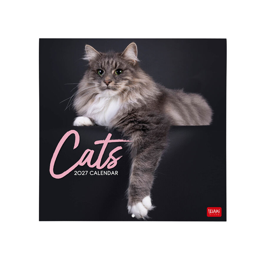 Calendario Legami 30x29 Pared Cats Multiling&uuml;e 2027