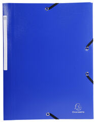 Carpeta PP 3 Solapes A4 Exacompta Blau Fosc