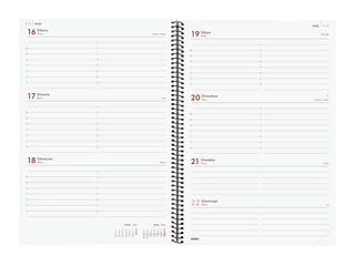Agenda Finocam Opaque E40 sem/vista horizontal cat 2026 negro