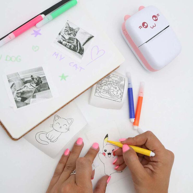 Impresora Mini Funny Kawai rosa