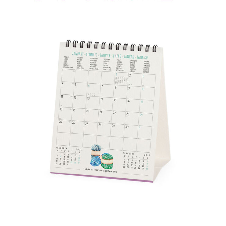Calendario Legami 12x14,5 Sobremesa Aphorisms Multiling&uuml;e 2027