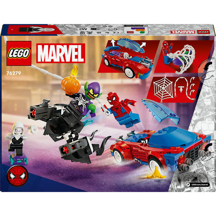 LEGO®  Super Herois Cotxe de Carreres de Spider-Man i Follet Verd Venomitzat 76279