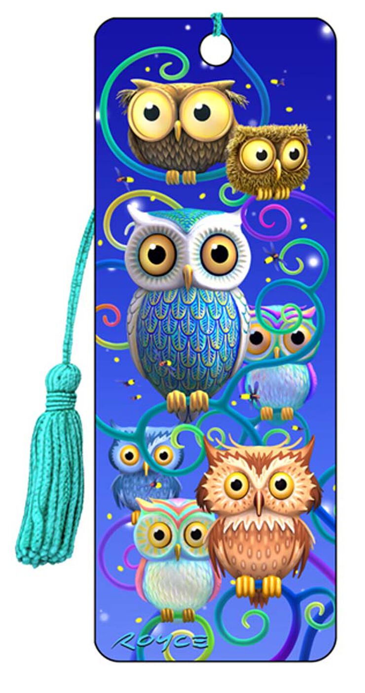 Marcapáginas 3D owls